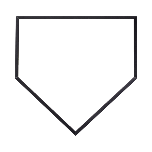 Unisub 6  x 6  Small Homeplate Sublimation MDF Plaque - Gloss White Black Back For Discount
