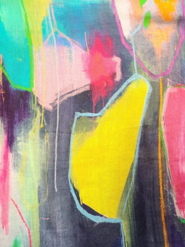 Bright Abstract Cotton Modal Scarf Online - Image 2